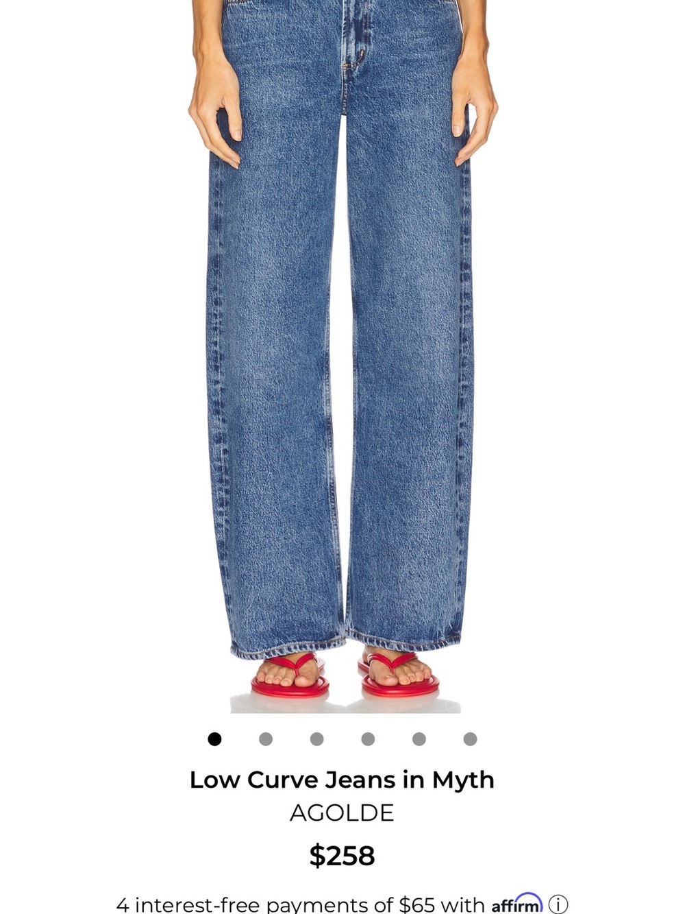 Agolde Wide-Leg Low Curve Jeans in Medium Blue